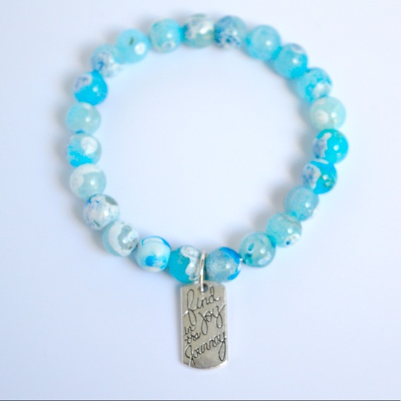 Find Joy In The Journey Gemstone Beaded Bracelet - Picture 9 of 13